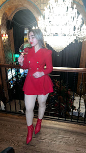 Blazer red dress