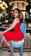 Load image into Gallery viewer, long red dress