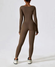 Load image into Gallery viewer, New Long sleeve  &amp; neckless shape jumpsuit
