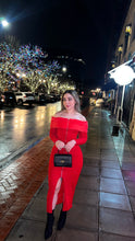 Load image into Gallery viewer, Long red dress con zipper delantero
