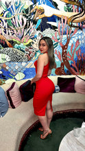 Load image into Gallery viewer, long red dress