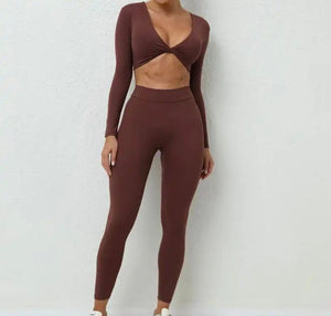 New collection sports long sleeve & ultra scrunch set