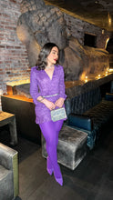 Load image into Gallery viewer, Long sleeve purple dress with pantyhose
