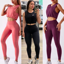 Load image into Gallery viewer, Sports set  t-shirt + leggings 2 pcs