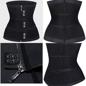 Cinturilla moldeadora broches- zippers + 3 correas 100% latex