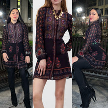 Load image into Gallery viewer, Print long sleeve dress