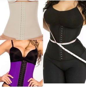 100% latex cinturilla broches corset
