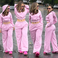 Load image into Gallery viewer, Wide 2pcs sweatpants &amp; hoodie set