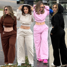 Load image into Gallery viewer, Wide 2pcs sweatpants &amp; hoodie set
