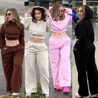 Wide 2pcs sweatpants & hoodie set