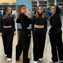 Load image into Gallery viewer, Wide 2pcs sweatpants &amp; hoodie set