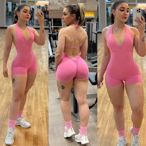 Ultra scrunch short jumpsuit