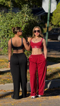Load image into Gallery viewer, 2 pcs sweatpants &amp; crop top set without hoodie