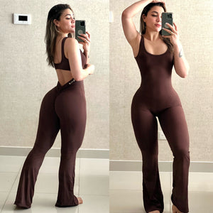 Ultra scrunch butt wide jumpsuit enterizo