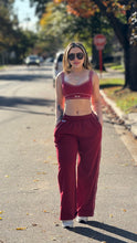 Load image into Gallery viewer, 2 pcs sweatpants &amp; crop top set without hoodie