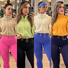 Load image into Gallery viewer, Active 1pc jacket fitness outfit