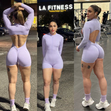 Load image into Gallery viewer, Long Sleeve short jumpsuit
