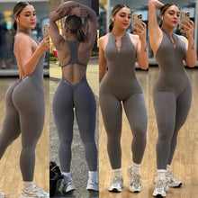 Load image into Gallery viewer, Zipper &amp; ultra scrunch jumpsuit enterizo