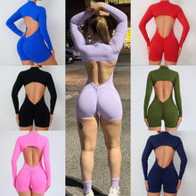 Load image into Gallery viewer, Long Sleeve short jumpsuit