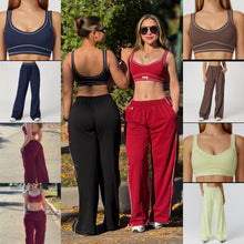 Load image into Gallery viewer, 2 pcs sweatpants &amp; crop top set without hoodie