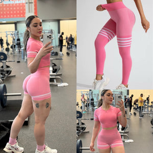 Sports 3 pcs sets (top-shorts-Leggings)