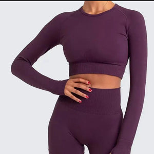 Sports long sleeve not scrunch 2 pcs set