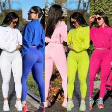 Load image into Gallery viewer, Active Jacket &amp; Leggings set 2pcs hoodie