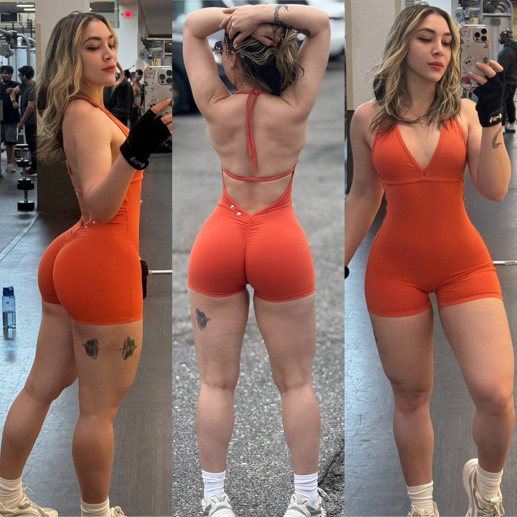 Ultra scrunch short jumpsuit