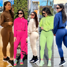 Load image into Gallery viewer, Active Jacket &amp; Leggings set 2pcs hoodie