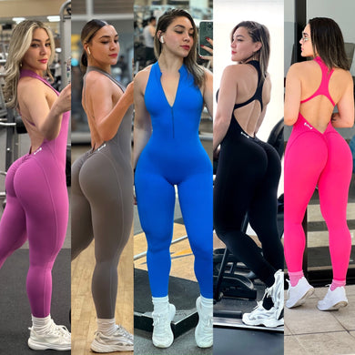 Zipper & ultra scrunch jumpsuit enterizo