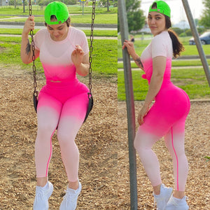 Gradient color sports set 2 pieces