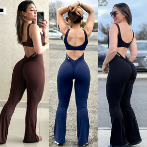 Ultra scrunch butt wide jumpsuit enterizo