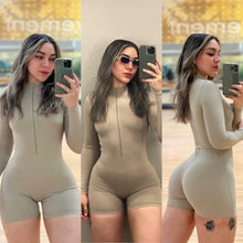 Load image into Gallery viewer, Shape long sleeve short jumpsuit