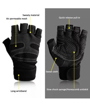 Load image into Gallery viewer, Unisex gloves gym guantes (1 par - 2 Guantillas)