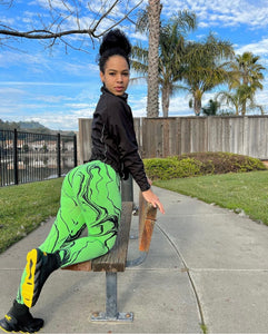 Graffiti leggings training outfit