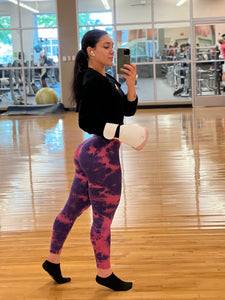 print teñido añadido training leggings