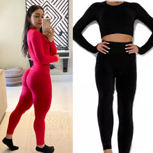 Load image into Gallery viewer, Sports long sleeve compression set 2pcs