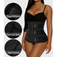 Load image into Gallery viewer, Cinturilla moldeadora broches- zippers + 3 correas 100% latex