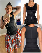 Load image into Gallery viewer, 100% latex vest  chaleco zippers + velcros cinturilla