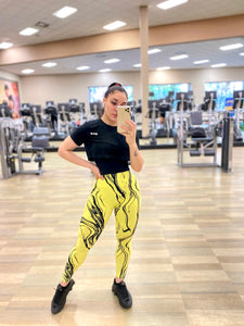 Graffiti leggings training outfit