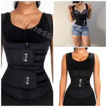 Load image into Gallery viewer, 100% latex vest  chaleco zippers + velcros cinturilla